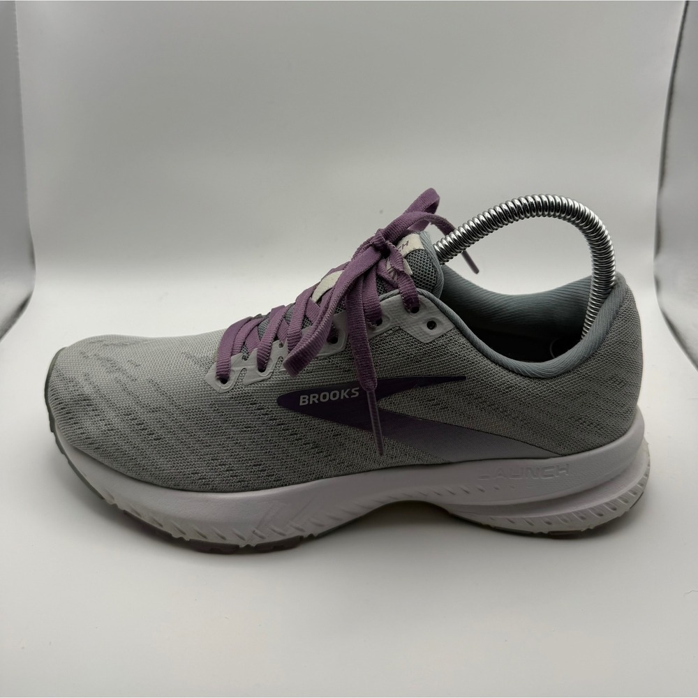 Brooks Launch 7 Running Shoes Womens 7 Gray Purple Good Neutral 1203221B016